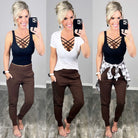 Lounging Around Joggers - Brown-joggers-privityboutique.com-Privity Boutique, Women’s Fashion Boutique in Mesa, Arizona