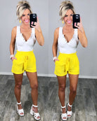 Penny For Your Thoughts Shorts - Yellow-Dress-privityboutique.com-Privity Boutique, Women’s Fashion Boutique in Mesa, Arizona