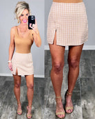 Style Session Slit Skirt - Taupe-shorts-privityboutique.com-Privity Boutique, Women’s Fashion Boutique in Mesa, Arizona