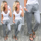 Basic Joggers - Grey-palazzo-privityboutique.com-Privity Boutique, Women’s Fashion Boutique in Mesa, Arizona