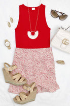 Best Interest At Heart Skort - Red-Dress-privityboutique.com-Privity Boutique, Women’s Fashion Boutique in Mesa, Arizona