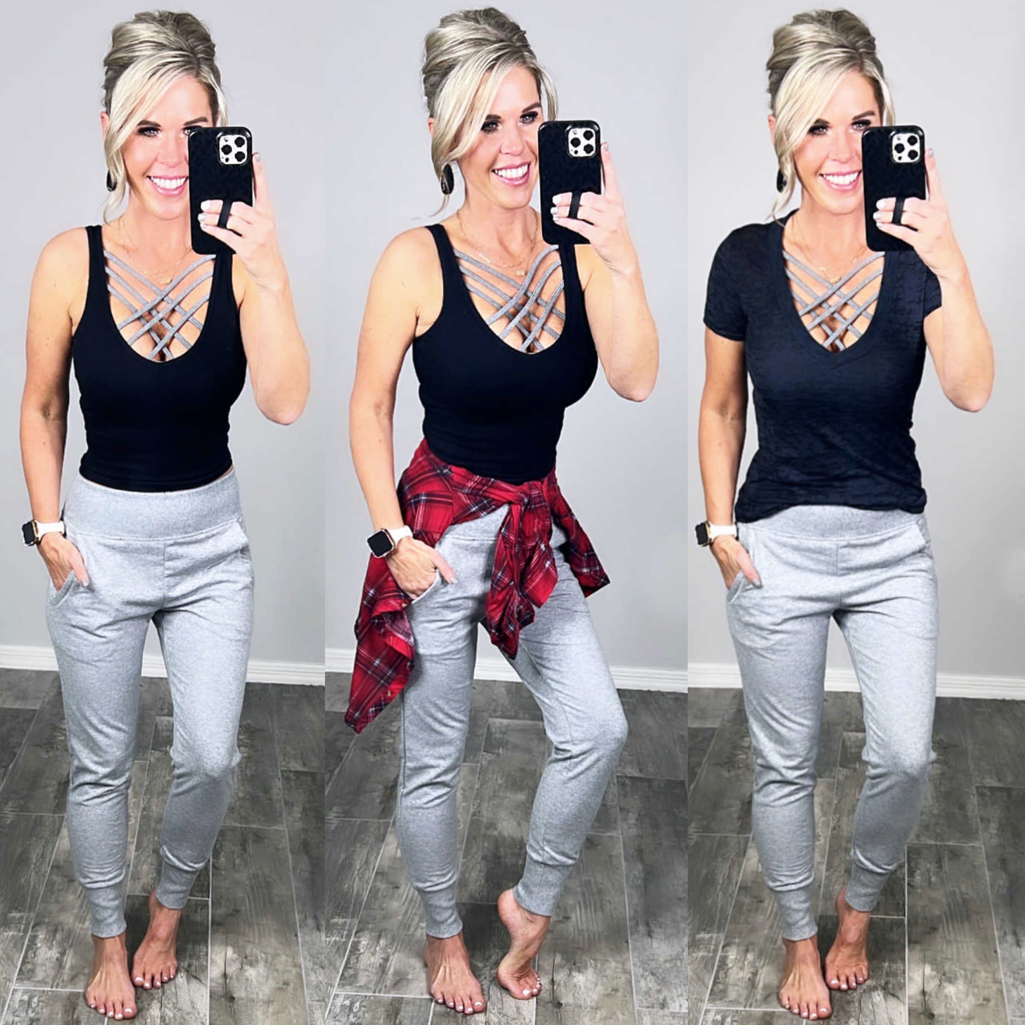 Lounging Around Joggers - Grey-joggers-privityboutique.com-Privity Boutique, Women’s Fashion Boutique in Mesa, Arizona