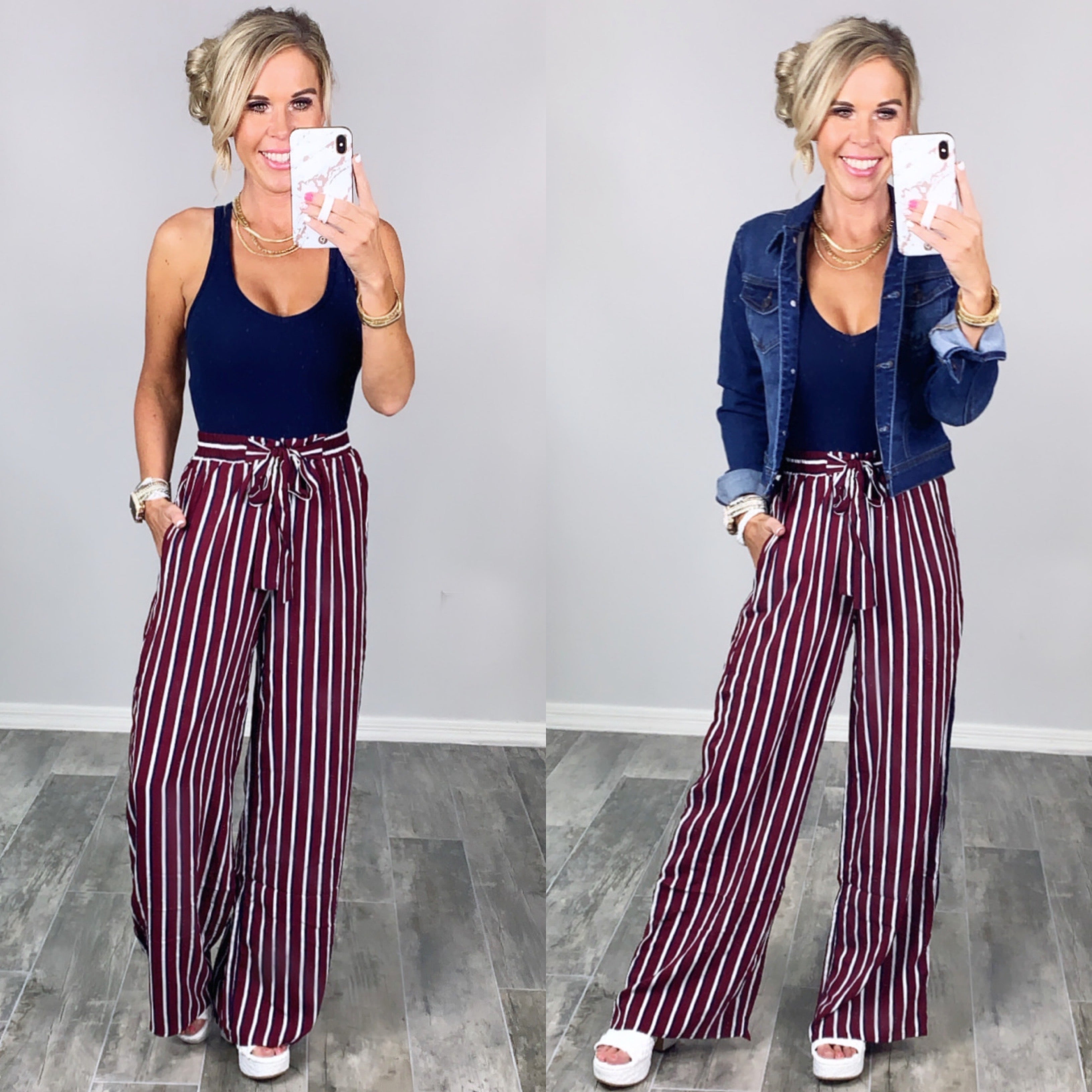 Something to Ponder Striped Pants – privityboutique