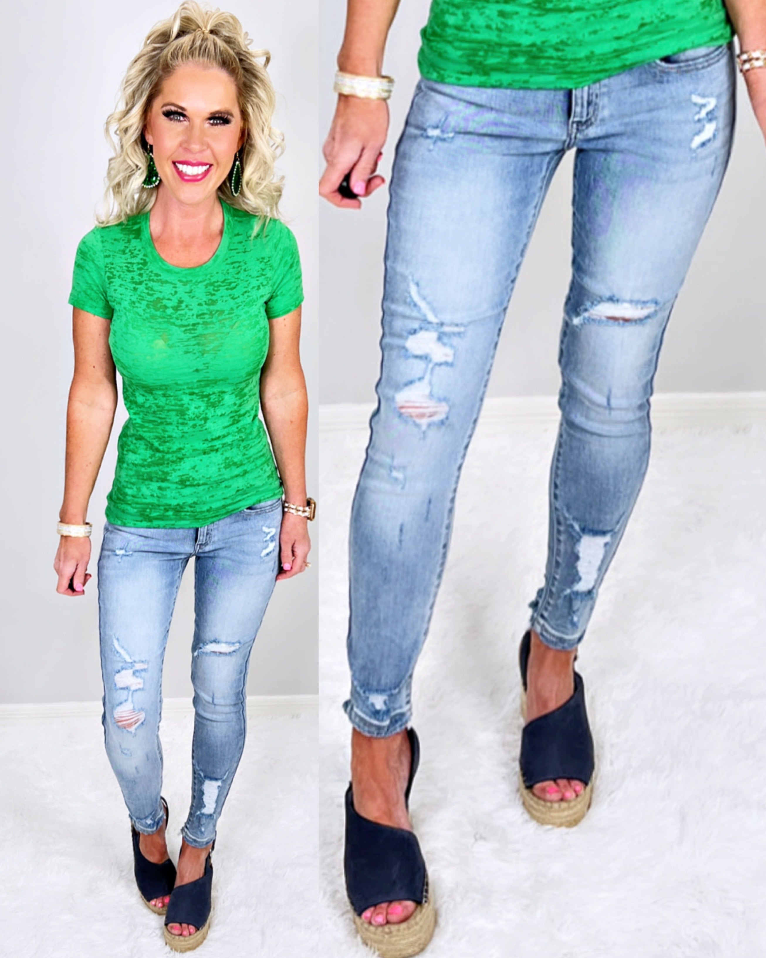 Kendra Distressed Skinny Jeans-jeans-privityboutique-Privity Boutique, Women’s Fashion Boutique in Mesa, Arizona