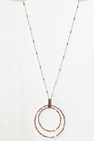 Rose Gold Double Round Necklace-privityboutique-Privity Boutique, Women’s Fashion Boutique in Mesa, Arizona