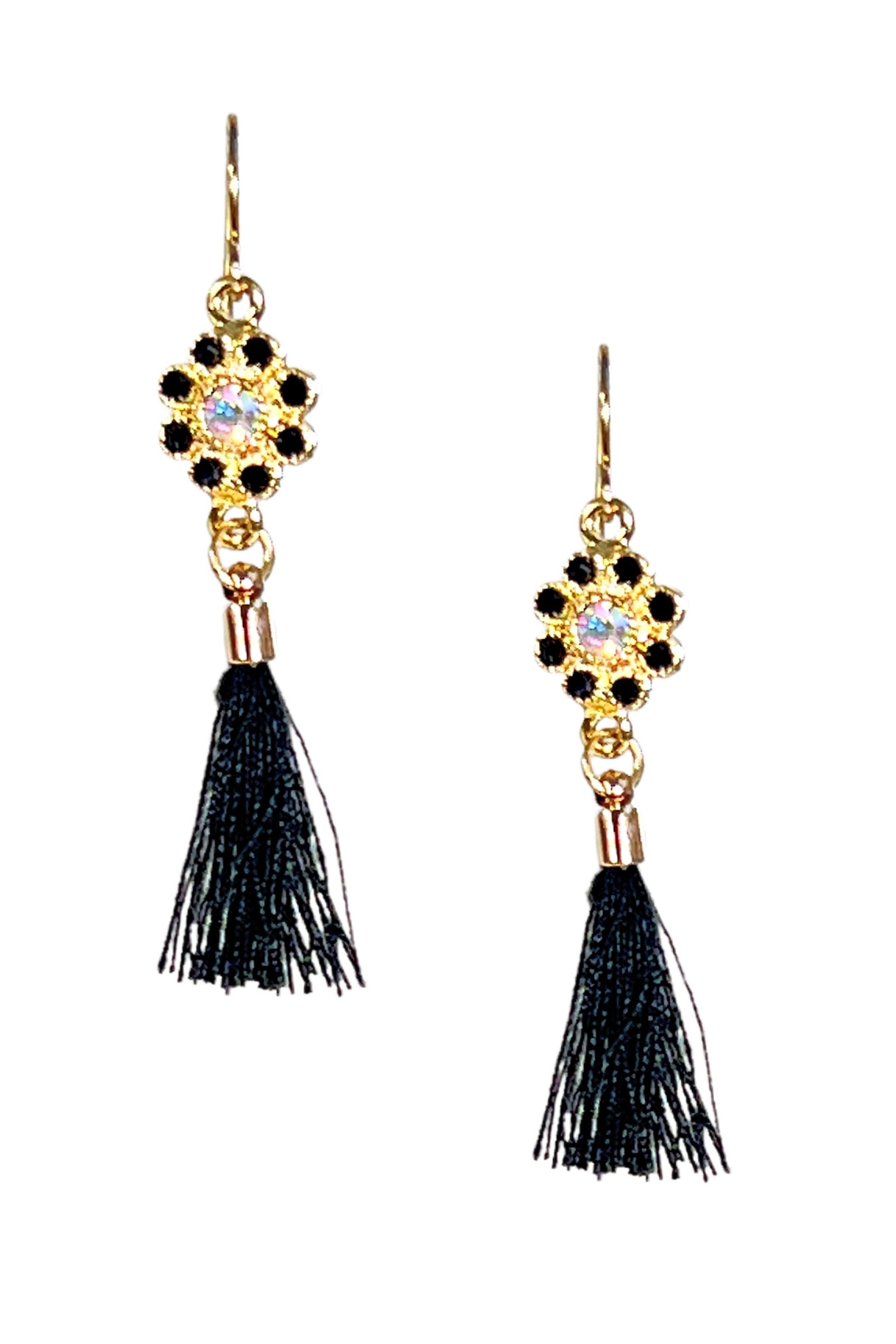 Black Blooming Tassel Earrings-privityboutique-Privity Boutique, Women’s Fashion Boutique in Mesa, Arizona