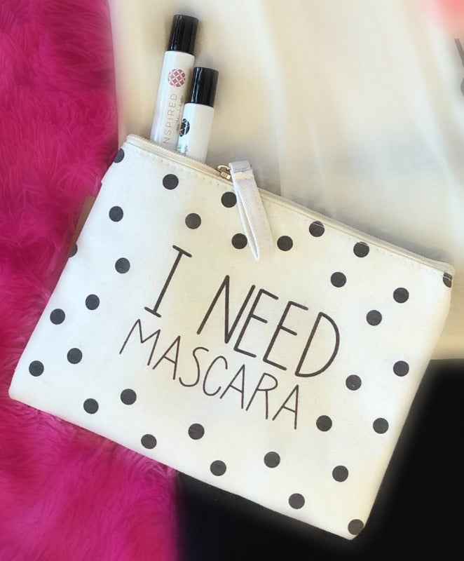 I Need Mascara Travel Pouch-makeup bag-privityboutique.com-Privity Boutique, Women’s Fashion Boutique in Mesa, Arizona