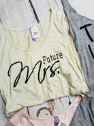 Future Mrs. Short Sleeve Graphic Tee: Oatmeal-Top-privityboutique.com-Privity Boutique, Women’s Fashion Boutique in Mesa, Arizona